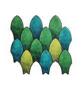 Mosaicowall Shell-Pattern Fish Scale Peel and Stick Wall Tile | Kitchen Backsplash Tiles